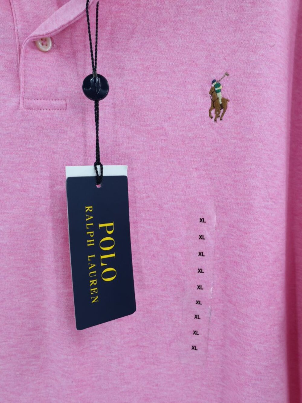 NWT Polo Ralph Lauren Polo Shirt mens XL flesh pony Short Sleeve Pink Heather - Picture 2 of 11